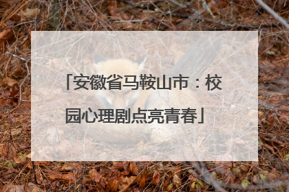 安徽省马鞍山市：校园心理剧点亮青春