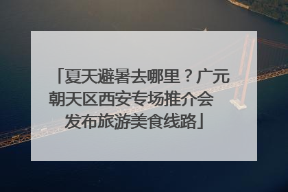 夏天避暑去哪里？广元朝天区西安专场推介会 发布旅游美食线路