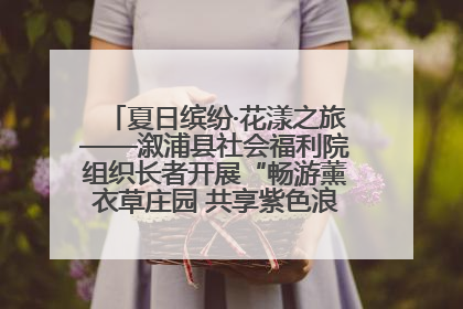 夏日缤纷·花漾之旅——溆浦县社会福利院组织长者开展“畅游薰衣草庄园 共享紫色浪漫”户外活动