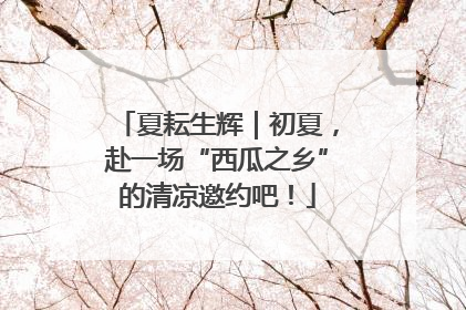 夏耘生辉｜初夏，赴一场“西瓜之乡”的清凉邀约吧！