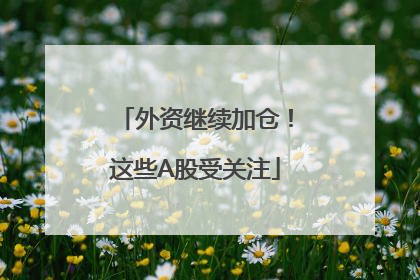 外资继续加仓！这些A股受关注