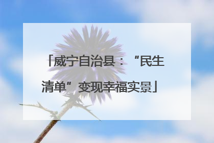 威宁自治县：“民生清单”变现幸福实景