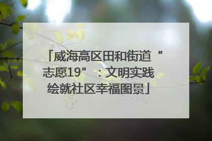 威海高区田和街道“志愿19”：文明实践绘就社区幸福图景