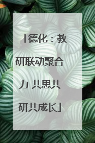 德化：教研联动聚合力 共思共研共成长