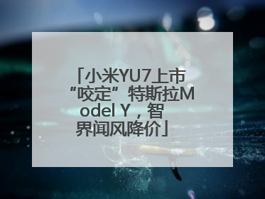 小米YU7上市“咬定”特斯拉Model Y，智界闻风降价