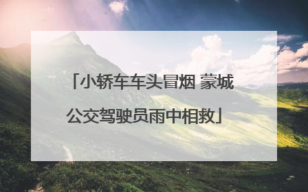 小轿车车头冒烟 蒙城公交驾驶员雨中相救