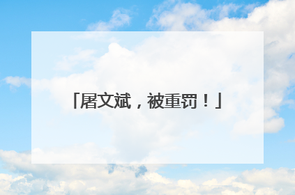 屠文斌，被重罚！