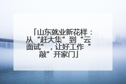 山东就业新花样：从“赶大集”到“云面试”，让好工作“敲”开家门