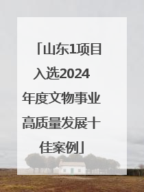 山东1项目入选2024年度文物事业高质量发展十佳案例
