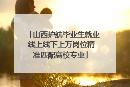 山西护航毕业生就业 线上线下上万岗位精准匹配高校专业