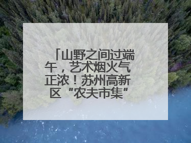 山野之间过端午，艺术烟火气正浓！苏州高新区“农夫市集”火热进行中