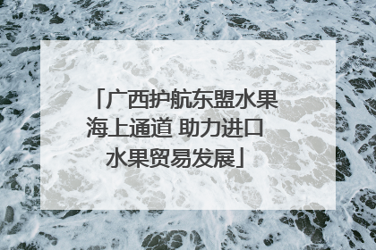广西护航东盟水果海上通道 助力进口水果贸易发展