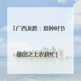 广西龙胜：夏种时节 梯田之上农耕忙