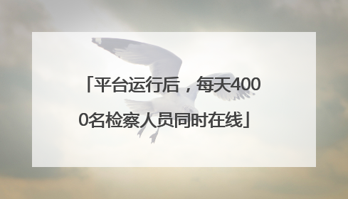 平台运行后，每天4000名检察人员同时在线