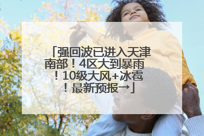 强回波已进入天津南部！4区大到暴雨！10级大风+冰雹！最新预报→