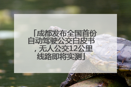 成都发布全国首份自动驾驶公交白皮书，无人公交12公里线路即将实测