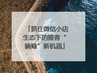 抓住微信小店生态下的推客“躺赚”新机遇