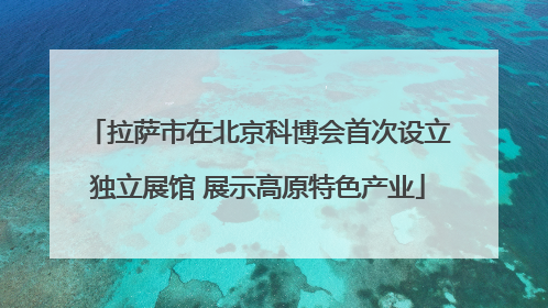 拉萨市在北京科博会首次设立独立展馆 展示高原特色产业