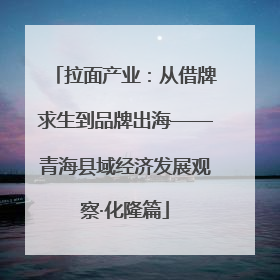 拉面产业：从借牌求生到品牌出海——青海县域经济发展观察·化隆篇