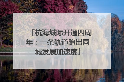 杭海城际开通四周年：一条轨道跑出同城发展加速度