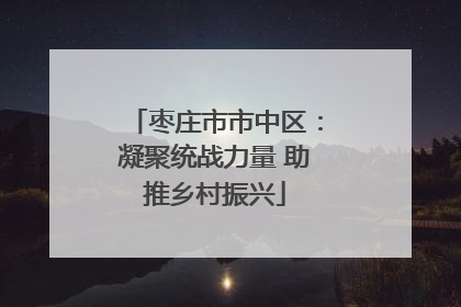 枣庄市市中区：凝聚统战力量 助推乡村振兴