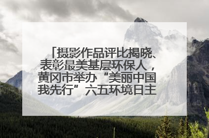 摄影作品评比揭晓、表彰最美基层环保人，黄冈市举办“美丽中国我先行”六五环境日主题宣传活动