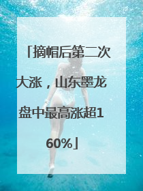 摘帽后第二次大涨，山东墨龙盘中最高涨超160%