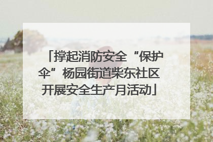 撑起消防安全“保护伞”杨园街道柴东社区开展安全生产月活动