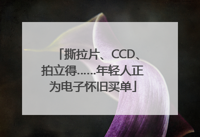 撕拉片、CCD、拍立得……年轻人正为电子怀旧买单
