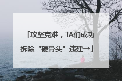 攻坚克难，TA们成功拆除“硬骨头”违建→