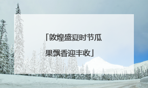 敦煌盛夏时节瓜果飘香迎丰收