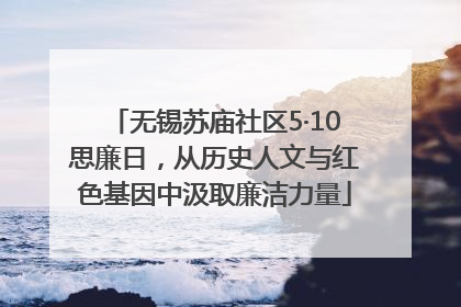 无锡苏庙社区5·10思廉日，从历史人文与红色基因中汲取廉洁力量