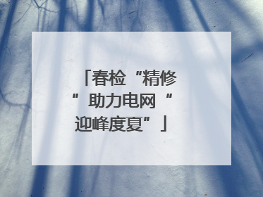 春检“精修”助力电网“迎峰度夏”