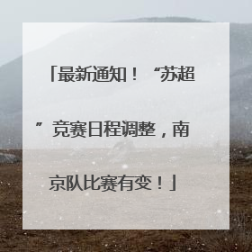 最新通知！“苏超”竞赛日程调整，南京队比赛有变！