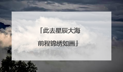 此去星辰大海 前程锦绣如画