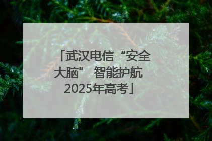 武汉电信“安全大脑” 智能护航2025年高考
