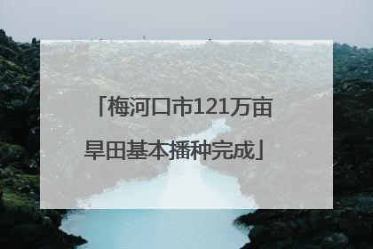 梅河口市121万亩旱田基本播种完成