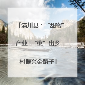 潢川县：“甜蜜”产业  “桃”出乡村振兴金路子