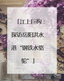 江上巨构：探访岳阳洪水港“钢铁水骆驼”