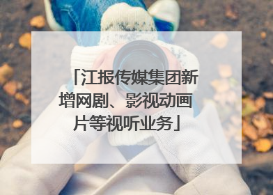 江报传媒集团新增网剧、影视动画片等视听业务