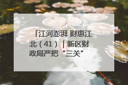 江河澎湃 财惠江北（41）｜新区财政局严把“三关” 绘就“良田美景”