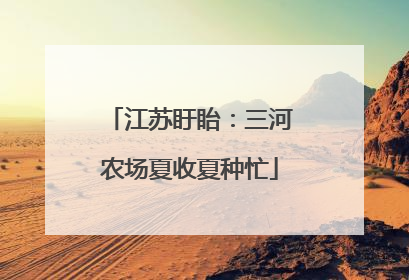 江苏盱眙：三河农场夏收夏种忙