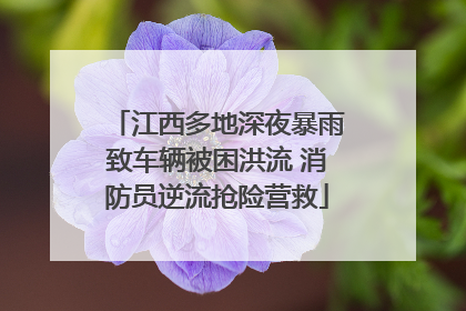江西多地深夜暴雨致车辆被困洪流 消防员逆流抢险营救