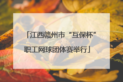 江西赣州市“互保杯”职工网球团体赛举行