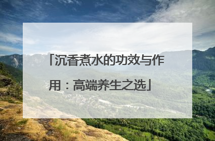 沉香煮水的功效与作用：高端养生之选