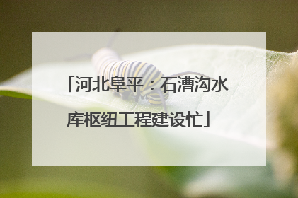 河北阜平：石漕沟水库枢纽工程建设忙