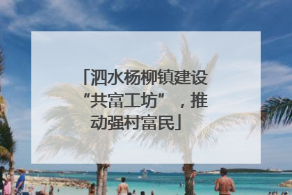 泗水杨柳镇建设“共富工坊”，推动强村富民
