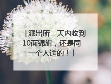 派出所一天内收到10面锦旗，还是同一个人送的！