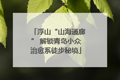 浮山“山海通廊” 解锁青岛小众治愈系徒步秘境