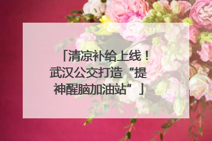 清凉补给上线！武汉公交打造“提神醒脑加油站”
